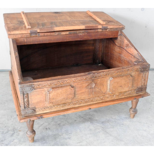 This Spanish writing desk for a child has a lift top for storage. It features great metal detailing on the corners with...