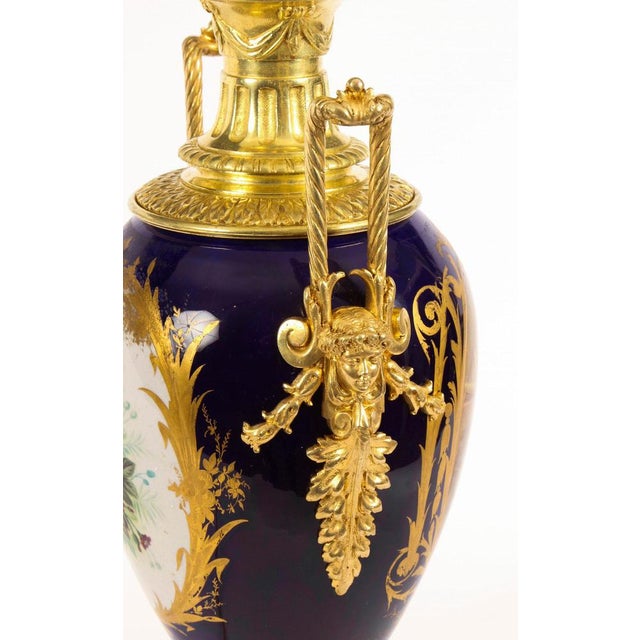 Sevres Porcelain & Ormolu Table Lamp, 19th Century For Sale - Image 5 of 16