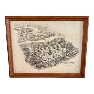 1941 Architectural Rendering for Alfred Easton Poor's Bronxgate Apartments For Sale