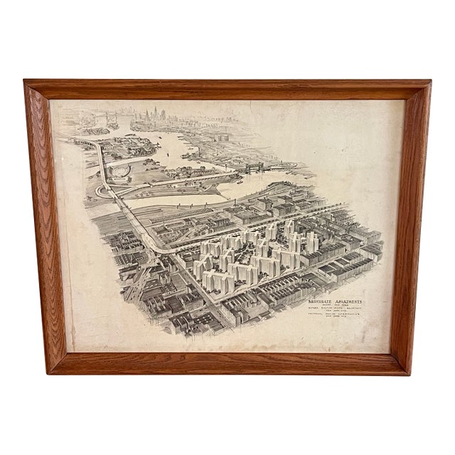 1941 Architectural Rendering for Alfred Easton Poor's Bronxgate Apartments For Sale