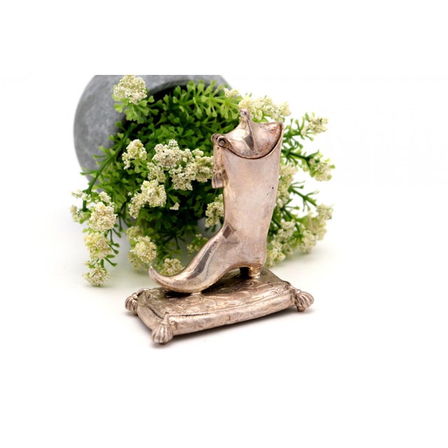 Silver Boot Toothpick Holder For Sale - Image 3 of 8