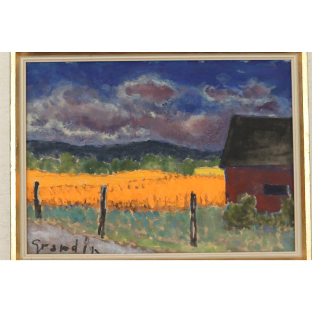 Svan Grandin, Field, 1960s, Oil on Panel, Framed For Sale - Image 9 of 15