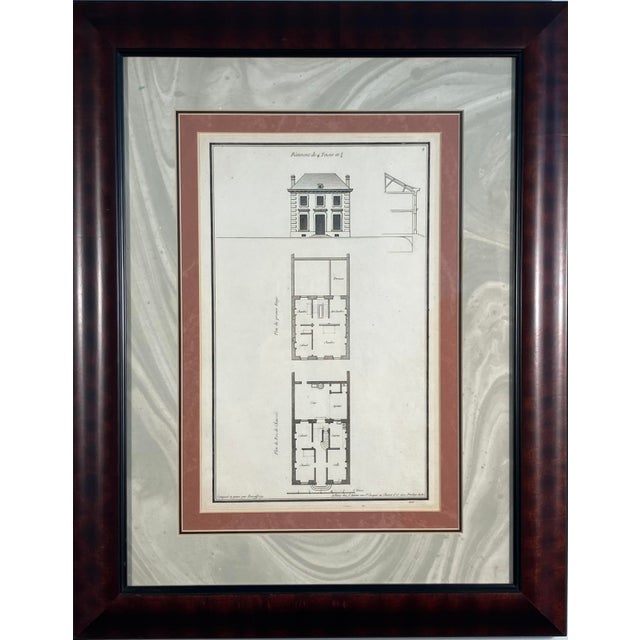 Set of 18th-Century French Architectural Engravings – Framed Pair For Sale - Image 9 of 16