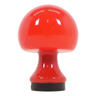 Vintage Glass Mushroom Table Lamp, 1960s For Sale