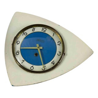 Vintage Plastic Wall Clock, Italy, 1970s For Sale