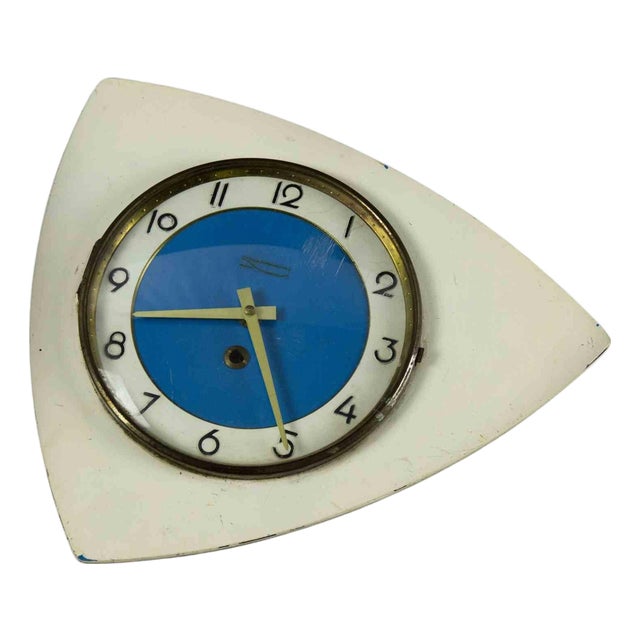 Vintage Plastic Wall Clock, Italy, 1970s For Sale
