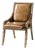 Rustic Western Leather Side Chair For Sale