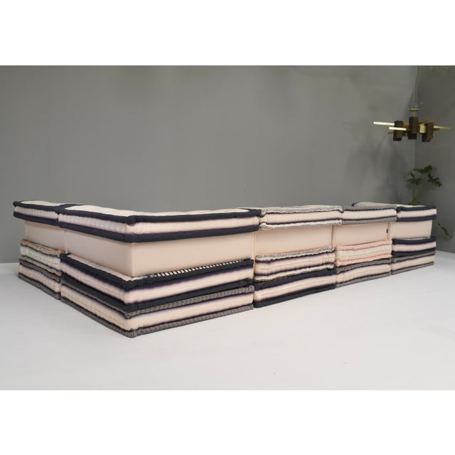 Aqua Jean Paul Gaultier Edition Mah Jong Modular Sofa by Roche Bobois, 2010s, Set of 19 For Sale - Image 8 of 18
