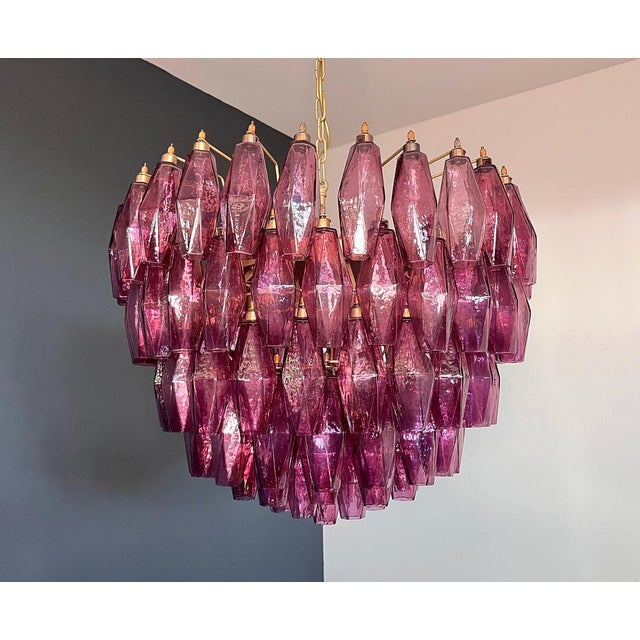 Amethyst Murano Glass Poliedri Candelier, 1990s For Sale - Image 9 of 18