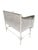 Wood 1940s Shabby Chic White Wicker Mahogany Top Writing Secretary Desk W/ Chair For Sale - Image 7 of 14