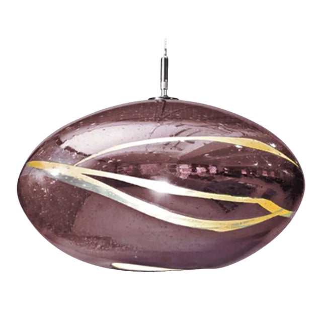 Orbit Pendant Light from the Vista Swirl Collection in Amethyst For Sale