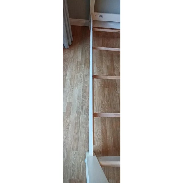Antique White Ethan Allen Swedish Home Four Poster and Canopy Bed King Size For Sale - Image 8 of 12