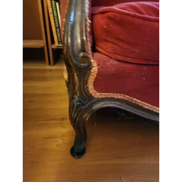 French 18thc French Louis XV Period Exceptionally Carved Walnut Bergeres - Signed by Antoine Leonard Couturier Christies Provenance a - Pair For Sale - Image 3 of 12