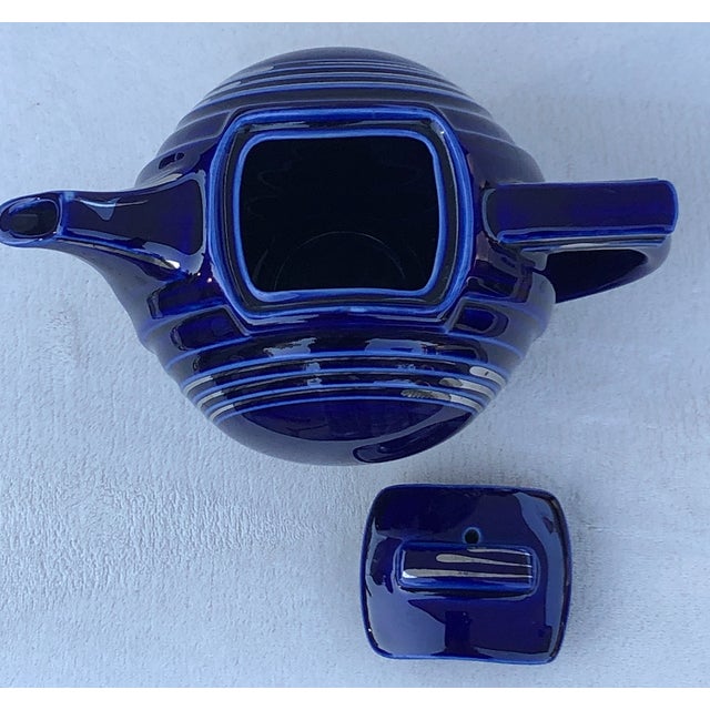 Vintage Hall Cobalt and Silver Teapot - Model 0543p 6 Cup For Sale - Image 16 of 16