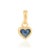 Ink Blue Heart-Shaped Blue Sapphire Bezel Set Solitaire Pendant in 14k Yellow Gold For Sale - Image 8 of 14