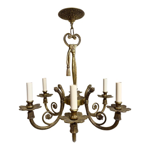 Brass Tassel Chandelier For Sale