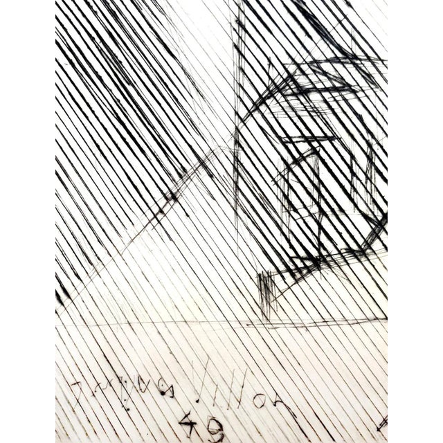 Jacques Villon - Cubist Man - Original Etching 1949 For Sale - Image 4 of 8
