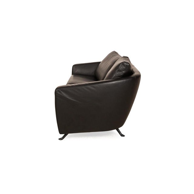 Sesame Leather 2-Seater Sofa from FSM For Sale - Image 14 of 15