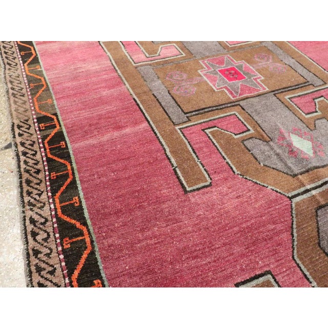Galerie Shabab Collection Mid-20th Century Handmade Turkish Anatolian Long & Narrow Gallery Carpet For Sale In New York - Image 6 of 10