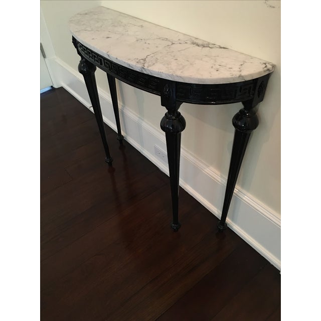 Vintage Marble Lacquered Console Table Chairish