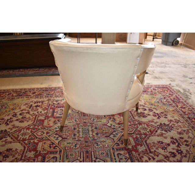 Mid Century White Club Chair Chairish