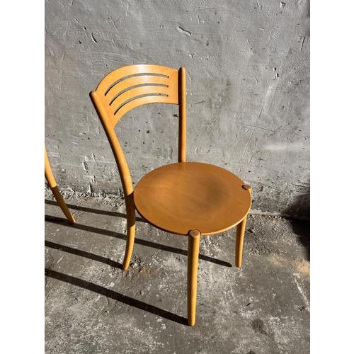 Vintage Italian Bistro Dining Chairs, 1980s, Set of 4 For Sale - Image 4 of 8