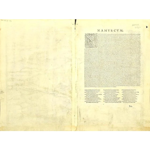 This View of Namvrcvm (the ancient city of Namur, Belgium) is an original etching realized by George Braun and Franz...