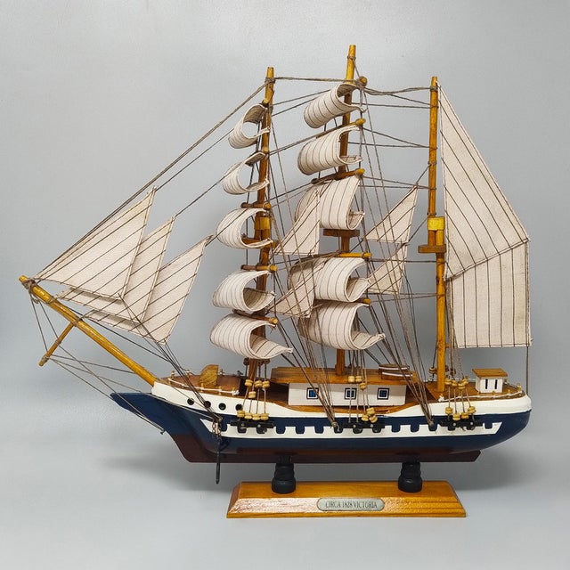 Circa Victoria 1828 Model Ship, England, 1970s For Sale - Image 4 of 9