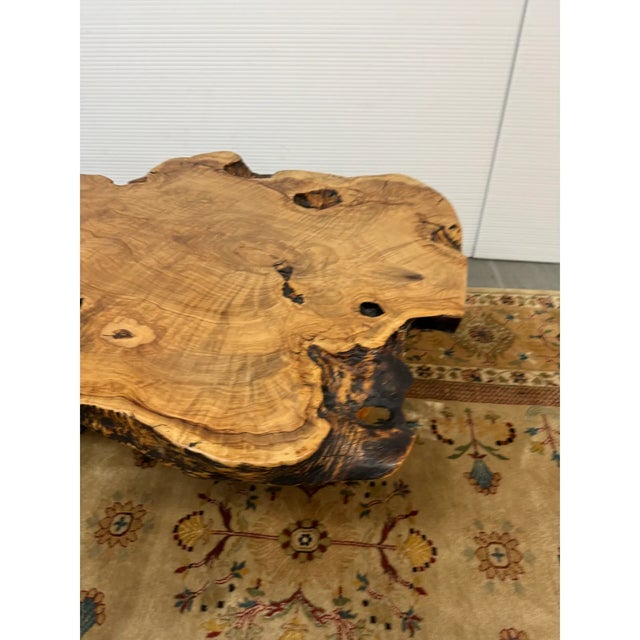 Live Edge Olive Wood Coffee Table For Sale - Image 12 of 13