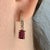 Traditional Diamond Rubellite Tourmaline Earrings 14k Gold 2.05 Tcw Certified For Sale - Image 3 of 12