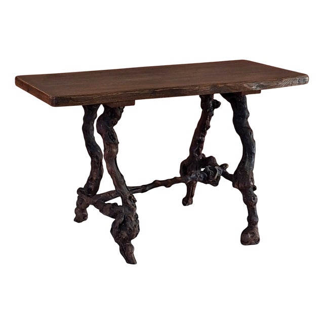 French Brutalist Vine Wood Table, 1960s For Sale