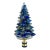 Lapis Blue Christmas Tree Lamp Finial on Brass Hardware For Sale