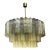 Mid Century Modern Italian Amber and Fumè "Tronchi" Murano Glass Chandelier by Simoeng For Sale