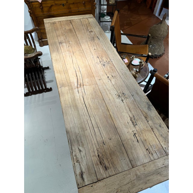 French Bleached Farm Table For Sale - Image 9 of 9
