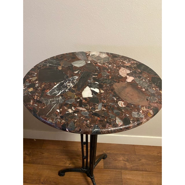 Traditional 1950s Onyx Round Bar Table For Sale - Image 3 of 4
