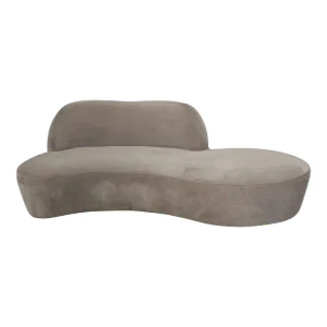 Vladimir Kagan for American Leather 'Zoe' Sofa in Grey Alcantara, Signed