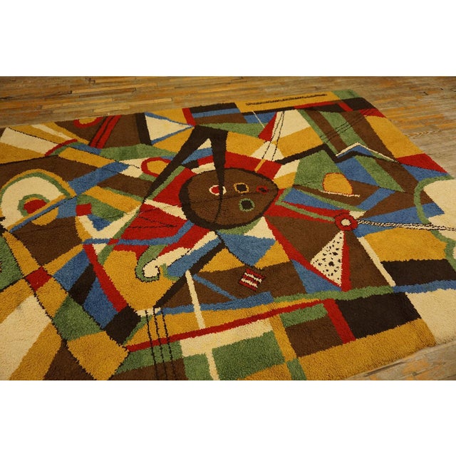 1960s Surprising Multicolor Background Color With Kandinsky Design Influences Vintage Modern European For Sale - Image 5 of 11