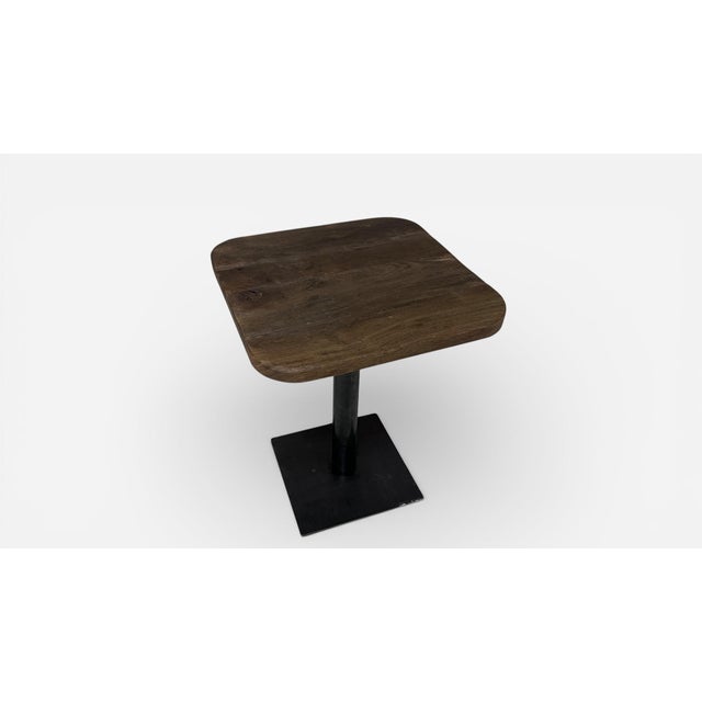 Brown 1960s Reclaimed Oak French Bistro Table (2 of 2) For Sale - Image 8 of 8