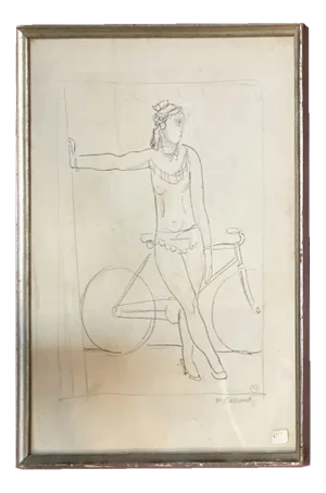 Maurice Barraud, L'acrobate au vélocipède, 1920s, Drawing on Paper