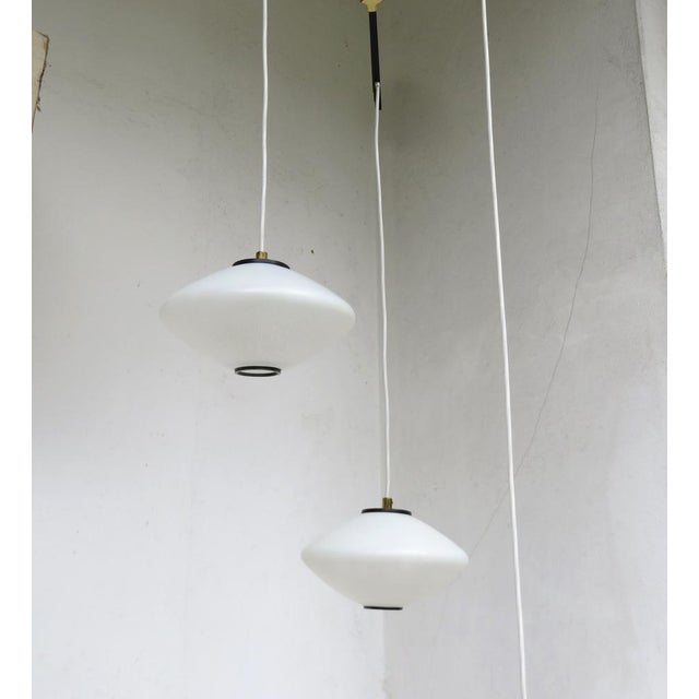 1950s Cascade Ceiling Lamp in Glass & Brass from Doria Leutchen, 1950s For Sale - Image 5 of 18