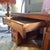 Early 20th Century Arts and Crafts Era Oak Partners Desk Wit Carved Pulls For Sale - Image 9 of 11