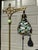 1920s Antique Art Deco Uranium Glass Jadeite Floor Lamp With Stained Glass Shade For Sale - Image 9 of 9