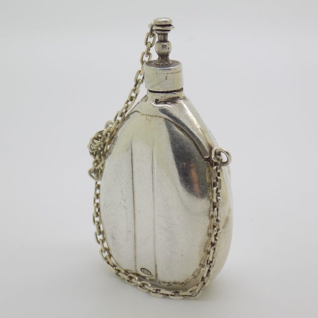 Vintage Italian Handmade Genuine Silver Canteen Perfume Bottle Figurine, 1980s For Sale - Image 4 of 11