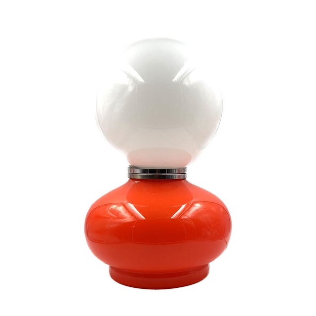 Space Age Red Murano Glass Table Lamp attributed to AV Mazzega, 1970s For Sale - Image 16 of 16