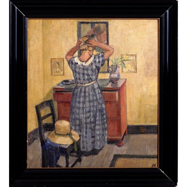 Antique Oil on Canvas by Knud Ove Hilkier, 1900s For Sale