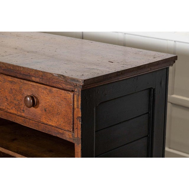 English Ebonised Pine Haberdashery Shop Counter with Walnut Top, 1880s For Sale - Image 15 of 18