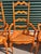 Ethan Allen Vintage French Country Ladder Back Rush Seats Armchairs, Set of 4 For Sale - Image 4 of 12