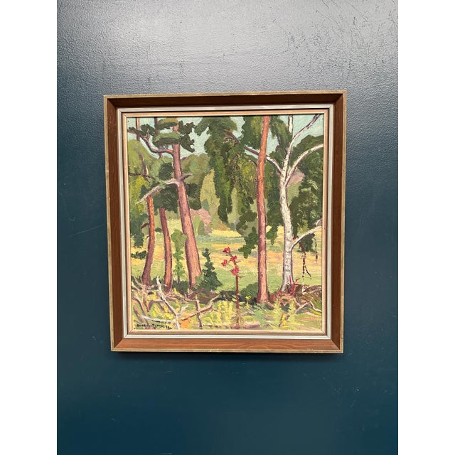 Bertil Lundgren, Forest, 1949, Oil on Panel, Framed For Sale - Image 13 of 18