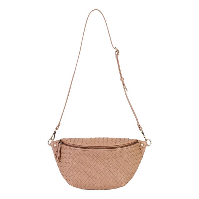 Rafe Alex Woven Leather Barley Sling Crossbody For Sale