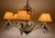 Art Nouveau Bronze Finish Chandelier, 1990s For Sale - Image 4 of 12